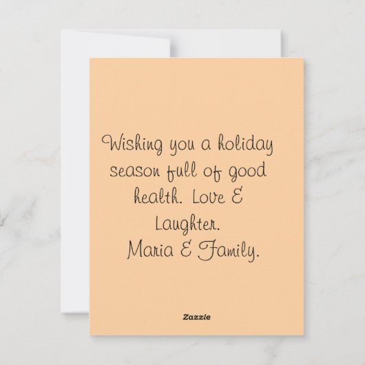 Fröhliche Weihnachten und Weihnachtskarte Gruß (Rückseite)