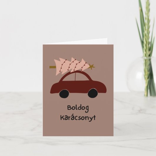 Fröhliche Weihnachten Ungarische Weihnachten Karte (Vorderseite)
