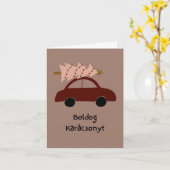 Fröhliche Weihnachten Ungarische Weihnachten Karte (Gelbe Blume)