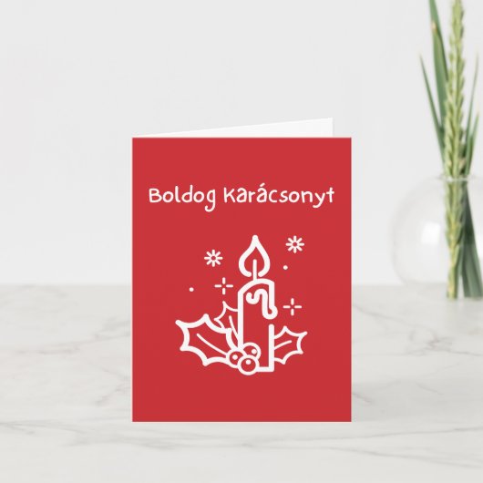 Fröhliche Weihnachten Ungarische Weihnachten Karte (Vorderseite)