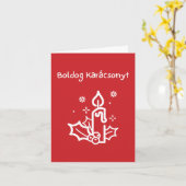 Fröhliche Weihnachten Ungarische Weihnachten Karte (Gelbe Blume)