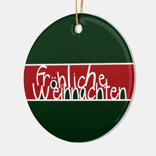 Frohliche Weihnachten Verzierung Keramikornament (Links)