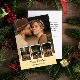 Fröhliche Weihnachten Vier-Foto-Urlaubskarte