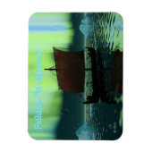 Frohliche weihnachten - Viking Ship Magnet (Vertikal)