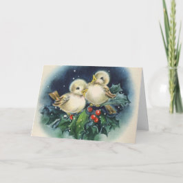Fröhliche Weihnachten! Vintag Feiertagskarte