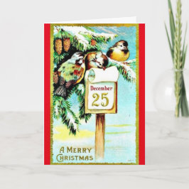 Fröhliche Weihnachten Vintage Grußkarte wiederherg Karte