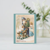 Frohliche Weihnachten Vintager Deutscher (Stehend Vorderseite)