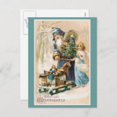 Frohliche Weihnachten Vintager Deutscher (Vorne/Hinten)