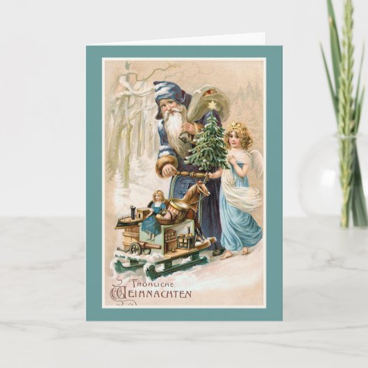 Frohliche Weihnachten Vintager Deutscher (Vorderseite)