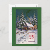 "Frohliche Weihnachten" Vintager Deutscher Feiertagspostkarte (Vorne/Hinten)