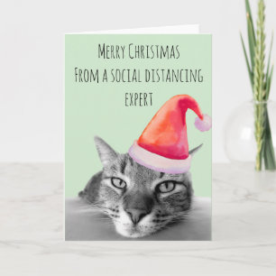 Fröhliche Weihnachten vom Social-Distancing-Expert Karte