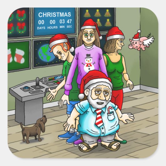 Fröhliche Weihnachten vom Sticker des Weihnachtsbü (Vorderseite)