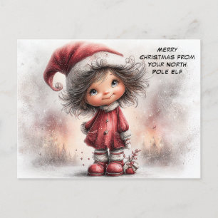 Fröhliche Weihnachten von Ihrem Nordpol-Elf Cute