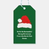 Fröhliche Weihnachten von Santa Geschenkanhänger (Rückseite)
