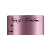 Fröhliche Weihnachten von zu Hand gezetteltes Eggp Adressaufkleber (Vorne)
