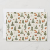 Fröhliche Weihnachten Waldtiere im Winterwald (Rückseite)