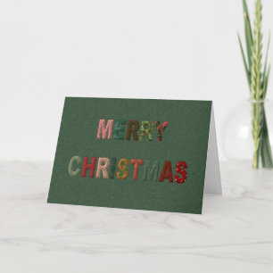 Fröhliche Weihnachten Wattierte Buchstaben