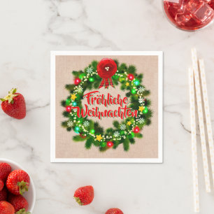 Fröhliche Weihnachten Weihnachten-Cocktail Serviette