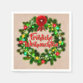 Fröhliche Weihnachten Weihnachten-Cocktail Serviette (Vorderseite)