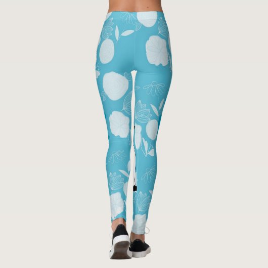 fröhliche Weihnachten, Weihnachten, Pinguin, Blume Leggings (Rückseite)