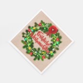 Fröhliche Weihnachten Weihnachten Serviette (Ecke)