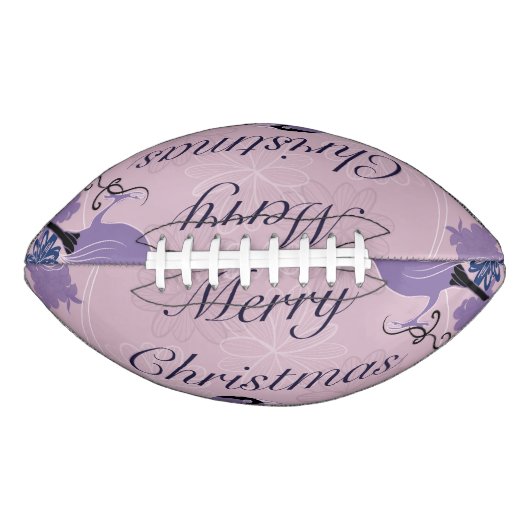 fröhliche Weihnachten, Weihnachten, Vögel, Blume,  Football (Vorderseite)