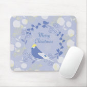 fröhliche Weihnachten, Weihnachten, Vögel, Blume,  Mousepad (Mit Mouse)