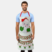 Fröhliche Weihnachten Weihnachtscanes Schürze (Getragen)