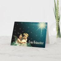 Fröhliche Weihnachten. Weihnachtskarten auf Deutsc