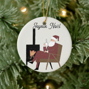 Fröhliche Weihnachten Weihnachtsmann Keramik Ornament
