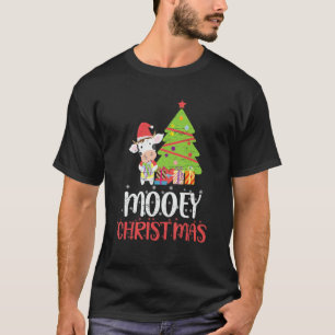 Fröhliche Weihnachten Weihnachtsmann Kuh Färse Bau T-Shirt