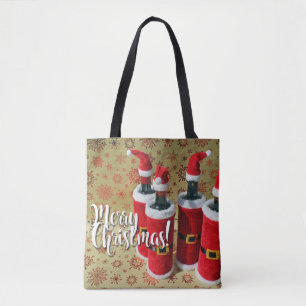 Fröhliche Weihnachten Wein-Tragetasche! Tasche