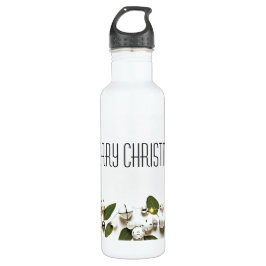 Fröhliche Weihnachten Weiße Glocken Modernes Desig Edelstahlflasche