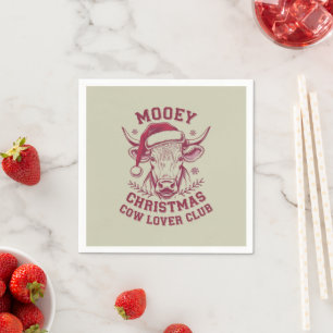 Fröhliche Weihnachten Western Cow Lover Club Weihn Serviette