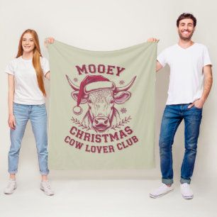 Fröhliche Weihnachten Western Cow Lover Club Xmas Fleecedecke