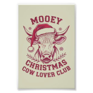 Fröhliche Weihnachten Western Cow Lover Club Xmas  Fotodruck