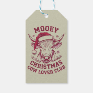 Fröhliche Weihnachten Western Cow Lover Club Xmas Geschenkanhänger