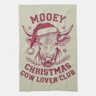 Fröhliche Weihnachten Western Cow Lover Club Xmas  Geschirrtuch