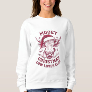 Fröhliche Weihnachten Western Cow Lover Club Xmas Sweatshirt