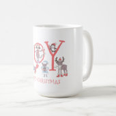 Fröhliche Weihnachten Wintertiere Kaffeetasse (VorderseiteRechts)