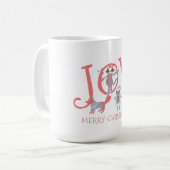 Fröhliche Weihnachten Wintertiere Kaffeetasse (Vorderseite Links)