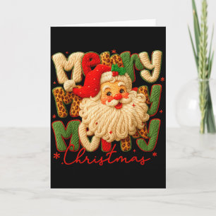 Fröhliche Weihnachten Xmas Vibes Santa Latch Hook Karte