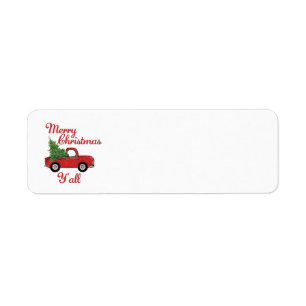 Fröhliche Weihnachten - Y'all Address Labels