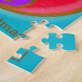 Fröhliche Weihnachts Bauble Lila Red Puzzle (Seite)