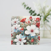 Fröhliche Weihnachts-Familie Neujahrsbotschaft Feiertagskarte (Stehend Vorderseite)