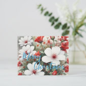 Fröhliche Weihnachts-Familie Neujahrsbotschaft Feiertagspostkarte (Stehend Vorderseite)