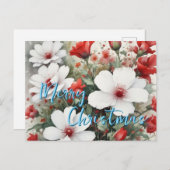 Fröhliche Weihnachts-Familie Neujahrsbotschaft Feiertagspostkarte (Vorne/Hinten)