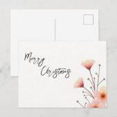 Fröhliche Weihnachts-Familie Neujahrsbotschaft Feiertagspostkarte (Vorne/Hinten)