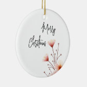 Fröhliche Weihnachts-Familie Neujahrsbotschaft Keramik Ornament (Rechts)