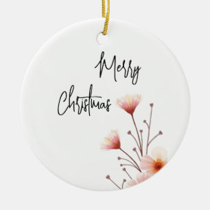 Fröhliche Weihnachts-Familie Neujahrsbotschaft Keramik Ornament